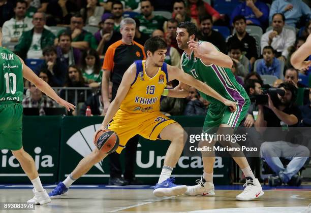 Marko Todorovic, #19 of Khimki Moscow Region in action during the 2017/2018 Turkish Airlines EuroLeague Regular Season game between Unicaja Malaga...