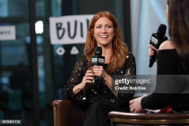 Brittany Snow discusses "Pitch Perfect 3" during the Build Series at Build Studio on December 14, 2017 in New York City.