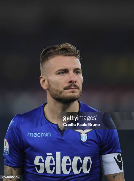 Ciro Immobile of SS Lazio looks on during the TIM Cup match between SS Lazio and Cittadella on December 14, 2017 in Rome, Italy.