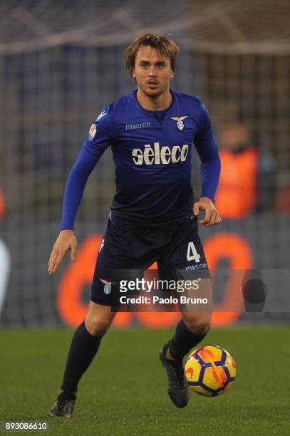 Patric of SS Lazio in action during the TIM Cup match between SS Lazio and Cittadella on December 14, 2017 in Rome, Italy.