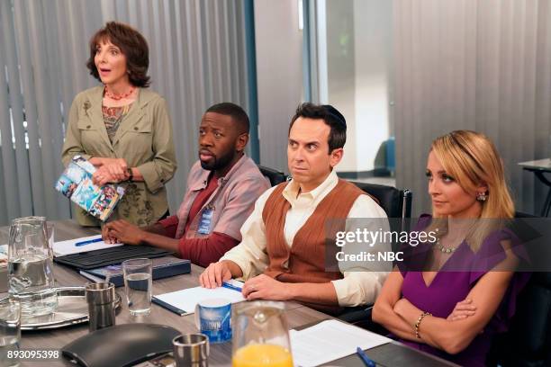 Sensitivity Training" Episode 208 -- Pictured: Andrea Martin as Carol, Sheaun McKinney as Wayne, Brad Morris as Gene, Nicole Richie as Portia --