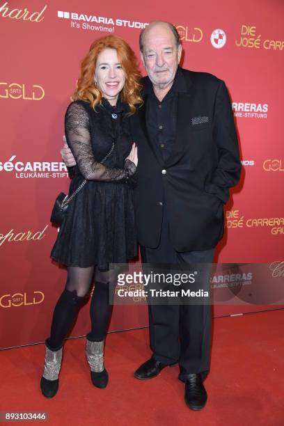 Ralph Siegel and his girlfriend Laura Kaefer attend the 23th Annual Jose Carreras Gala on December 14, 2017 in Munich, Germany.