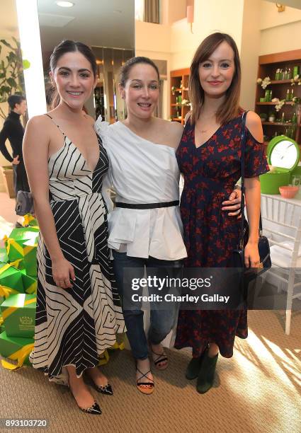 Isabelle Fuhrman, CEO Tata Harper Skin Care Tata Harper and Ahna O'Reilly attend the Tata Harper VIP Masterclass at Sunset Tower on December 14, 2017...