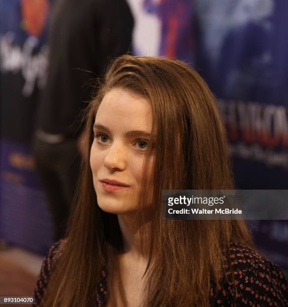Mia Vallet attends the Meet & Greet for the cast of the Ensemble for the Romantic Century production of 'Mary Shelley's Frankenstein' at the Shelter...