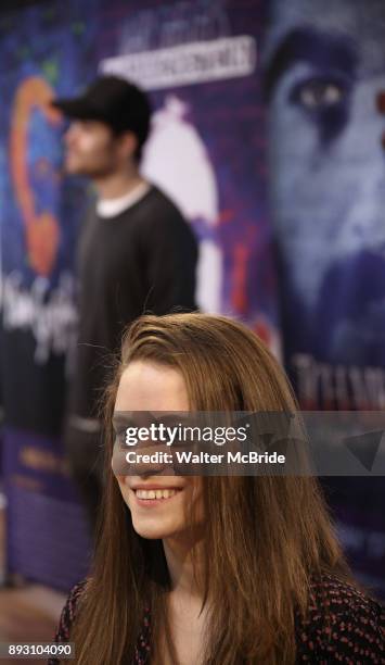 Mia Vallet attends the Meet & Greet for the cast of the Ensemble for the Romantic Century production of 'Mary Shelley's Frankenstein' at the Shelter...