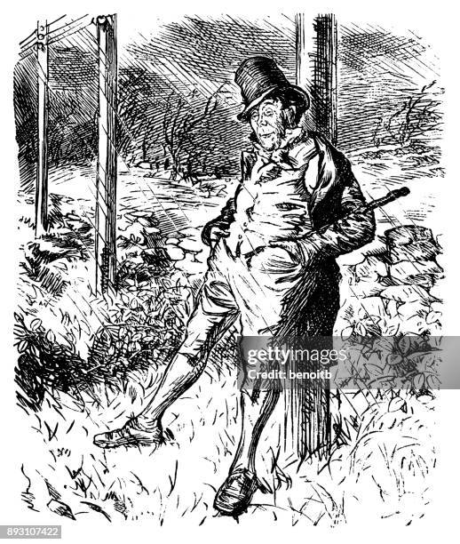 taking a break - utility pole stock illustrations