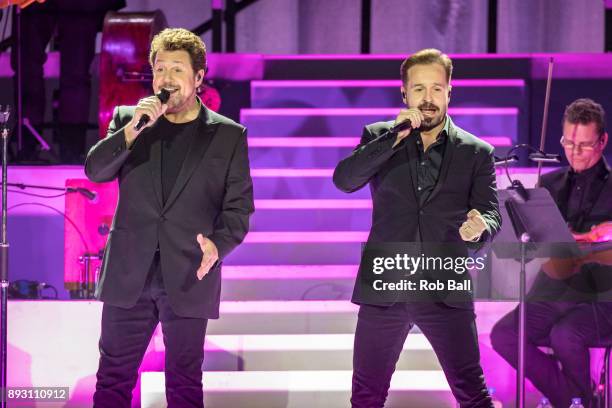 Michael Ball and Alfie Boe perform live on stage at The O2 Arena on December 14, 2017 in London, England.