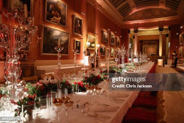 Gereral view a the 'One Million Young Lives' dinner at Buckingham Palace on December 14, 2017 in London, England.
