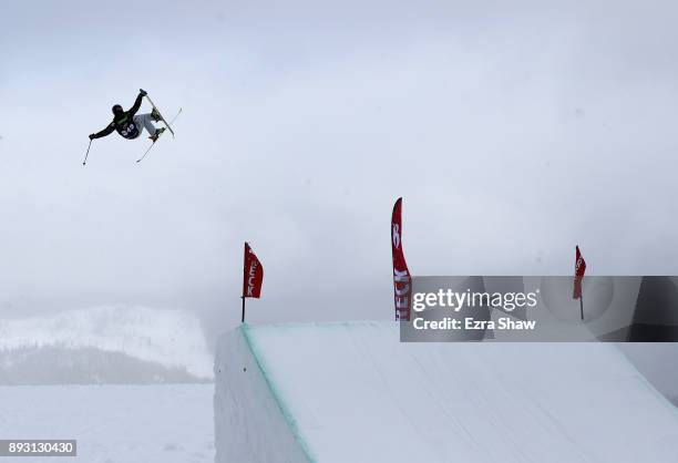 Willie Borm competes in the Men's Ski Slopestyle qualifier during Day 2 of the Dew Tour on December 14, 2017 in Breckenridge, Colorado.