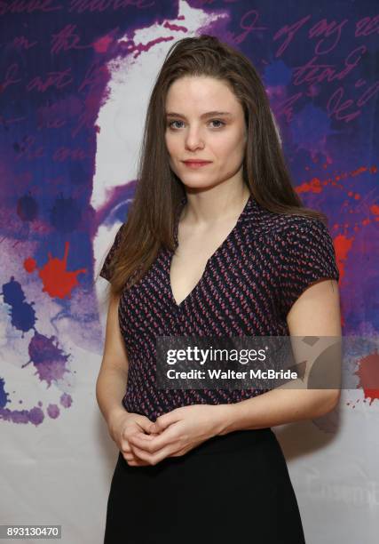 Mia Vallet attends the Meet & Greet for the cast of the Ensemble for the Romantic Century production of 'Mary Shelley's Frankenstein' at the Shelter...