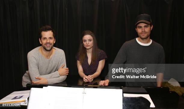 Robert Fairchild, Mia Vallet and Paul Wesley attend the Meet & Greet for the cast of the Ensemble for the Romantic Century production of 'Mary...