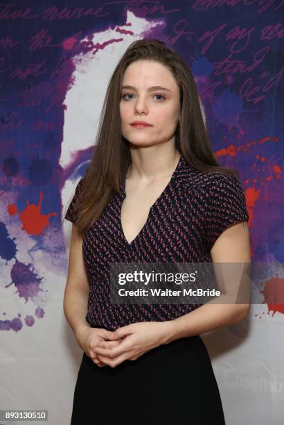 Mia Vallet attends the Meet & Greet for the cast of the Ensemble for the Romantic Century production of 'Mary Shelley's Frankenstein' at the Shelter...