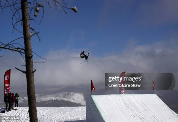 Henrik Harlaut of Sweden competes in the Men's Ski Slopestyle qualifier during Day 2 of the Dew Tour on December 14, 2017 in Breckenridge, Colorado.