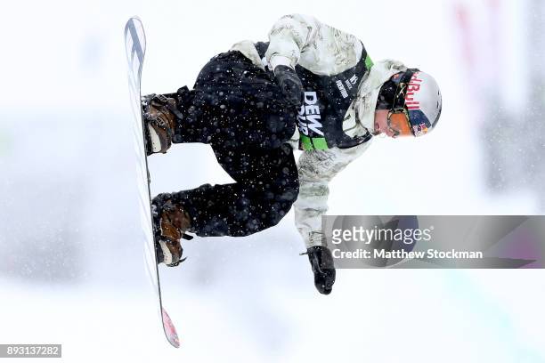 Ben Ferguson of the United States competes in Men's Pro Snowboard Superpipe Qualification during Day 2 of the Dew Tour on December 14, 2017 in...