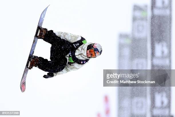 Ben Ferguson of the United States competes in Men's Pro Snowboard Superpipe Qualification during Day 2 of the Dew Tour on December 14, 2017 in...