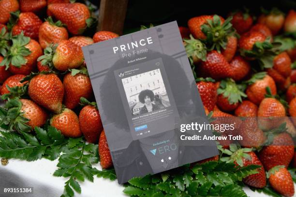 Flier on display at Robert Whitman Presents Prince 'Pre Fame' Private Viewing Event Exclusively On Vero on December 14, 2017 in New York City.