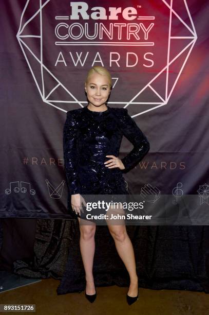 Singer-songwriter RaeLynn arrives at the Rare Country Awards on December 14, 2017 in Nashville, Tennessee.