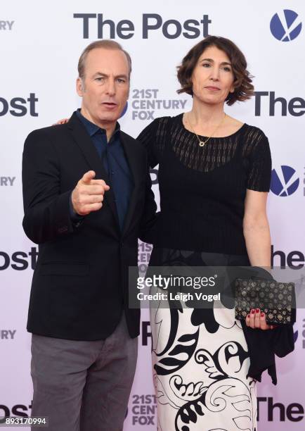Bob Odenkirk and Naomi Odenkirk arrive at "The Post" Washington, DC Premiere at The Newseum on December 14, 2017 in Washington, DC.