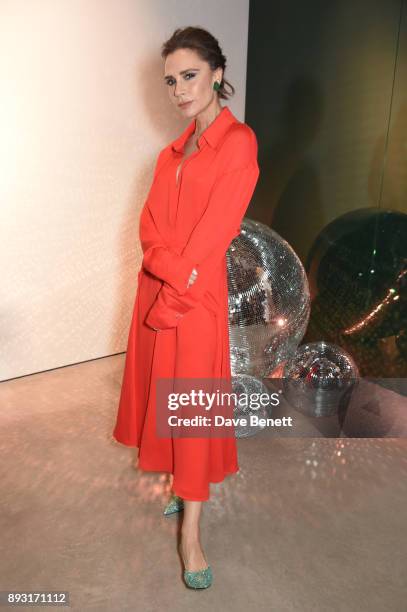 Victoria Beckham attends the Victoria Beckham Christmas Open House hosted by Victoria Beckham, David Beckham and British Vogue at Victoria Beckham,...