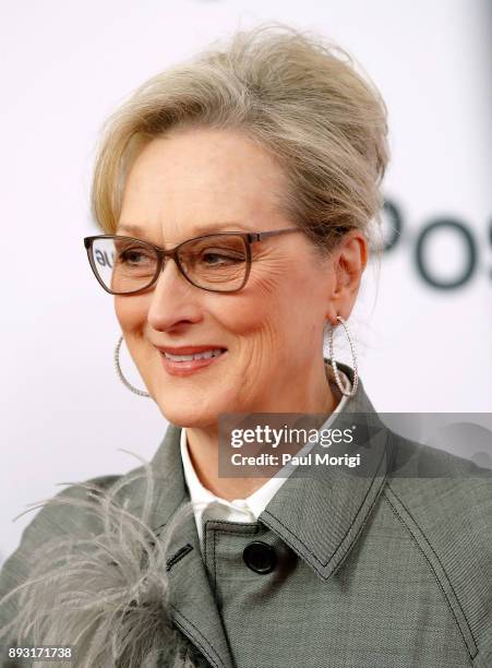 Actress Meryl Streep attends "The Post" Washington, DC Premiere at The Newseum on December 14, 2017 in Washington, DC.