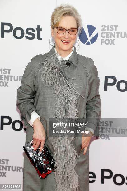 Actress Meryl Streep attends "The Post" Washington, DC Premiere at The Newseum on December 14, 2017 in Washington, DC.