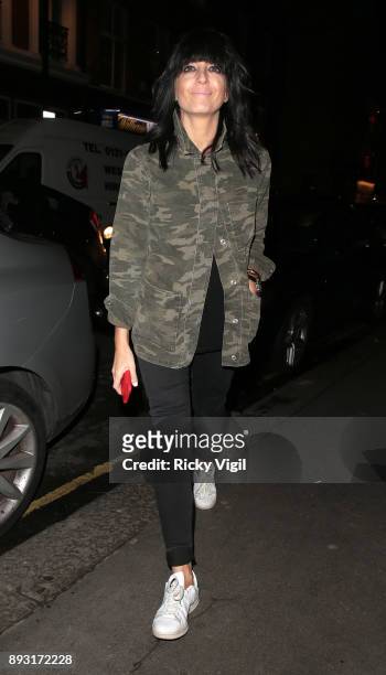 Claudia Winkleman attends Victoria Beckham Christmas Open House hosted by Victoria Beckham, David Beckham and British Vogue at Victoria Beckham,...