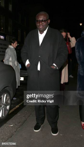 Edward Enninful attends Victoria Beckham Christmas Open House hosted by Victoria Beckham, David Beckham and British Vogue at Victoria Beckham, Dover...