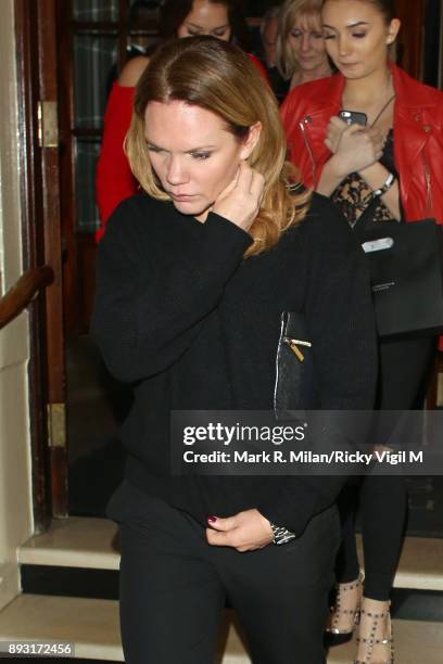 Louise Adams leaving the Connaught Hotel on December 14, 2017 in London, England.