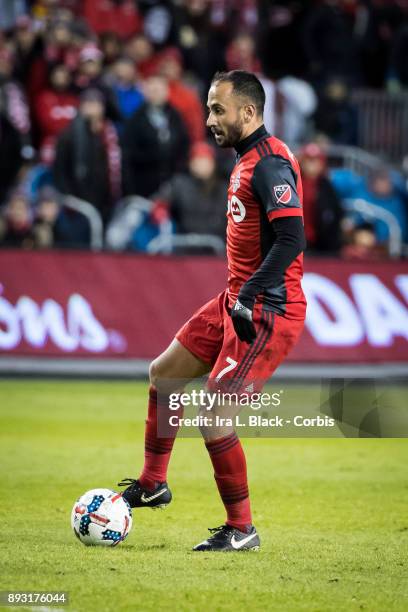 Victor Vazquez of Toronto FC takes a moment to study the pitch during the 2017 Audi MLS Championship Cup match between Toronto FC and Seattle...