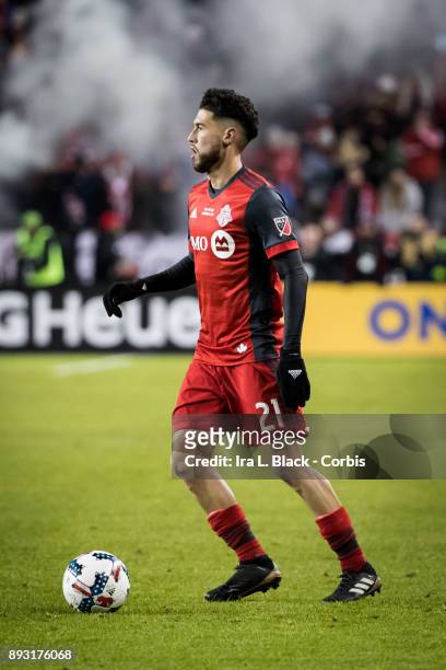 Jonathan Osorio of Toronto FC during the 2017 Audi MLS Championship Cup match between Toronto FC and Seattle Sounders FC at BMO Field on December 09,...