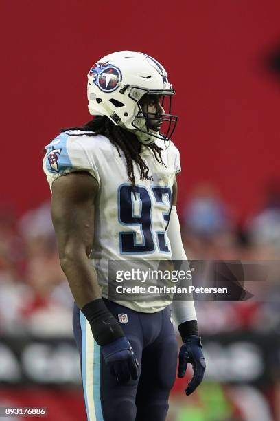 Linebacker Erik Walden of the Tennessee Titans on the field during the NFL game against the Arizona Cardinals at the University of Phoenix Stadium on...