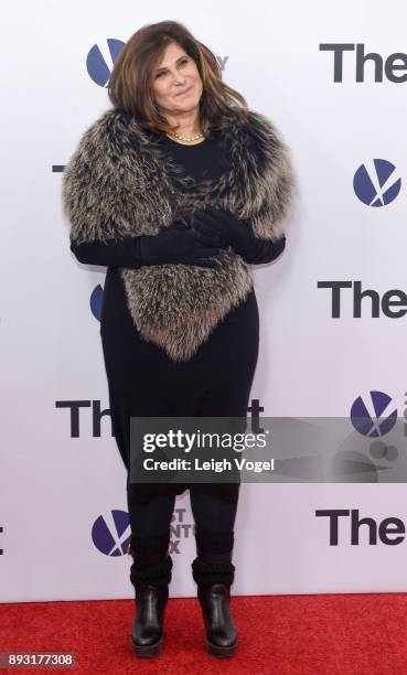 Amy Pascal arrives at "The Post" Washington, DC Premiere at The Newseum on December 14, 2017 in Washington, DC.