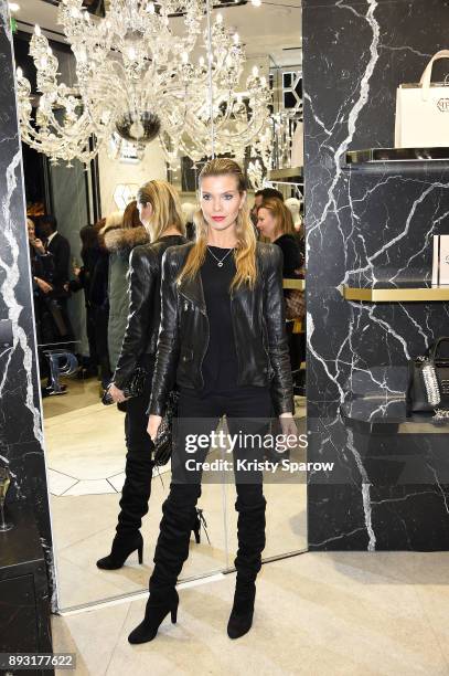 Alessandra Pozzi attends the Philipp Plein Store Opening Cocktail on December 14, 2017 in Paris, France.