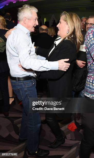 Louis Walsh and Stephanie Parker attend the world premiere press night performance of "Nativity: The Musical" at Eventim Apollo, Hammersmith on...