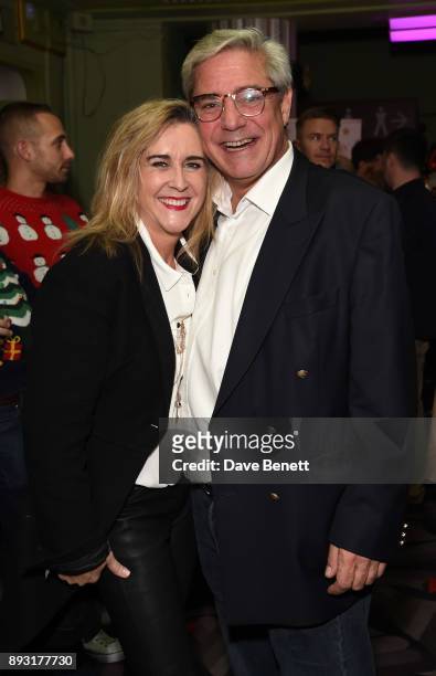 Stephanie Parker and Dominic Parker attend the world premiere press night performance of "Nativity: The Musical" at Eventim Apollo, Hammersmith on...