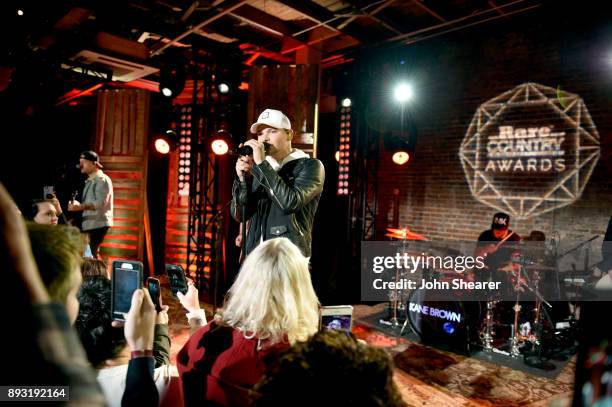 Singer-songwriter Kane Brown performs onstage during the Rare Country Awards on December 14, 2017 in Nashville, Tennessee.