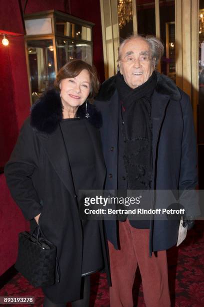 Macha Meril and Michel Legrand attend "Michel Leeb 40 ans" Theater Show at Casino de Paris on December 14, 2017 in Paris, France.