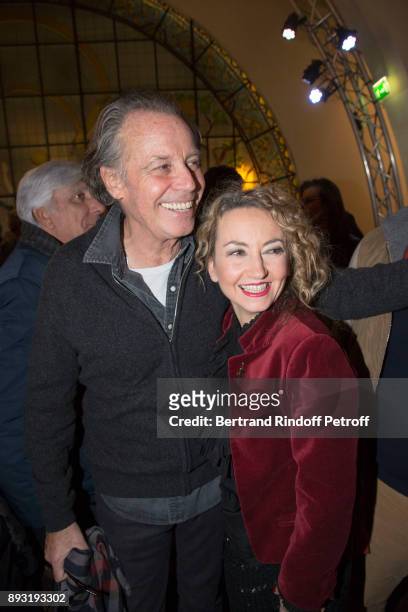Michel Leeb and Christelle Chollet attend "Michel Leeb 40 ans" Theater Show at Casino de Paris on December 14, 2017 in Paris, France.