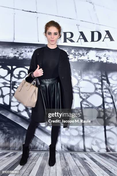 Valentina Romani attends the cocktail reception to present Prada Resort 2018 collection on December 14th, 2017 in Prada's Via dei Condotti stores,...