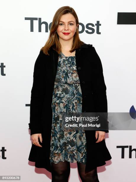 Amber Tamblyn attends "The Post" Washington, DC Premiere at The Newseum on December 14, 2017 in Washington, DC.