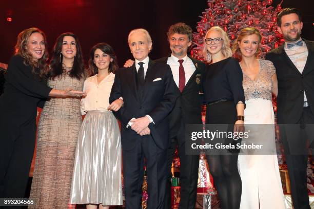 Sonja Kirchberger, Judith Williams, Katie Melua, Jose Carreras, Jonas Kaufmann, Stefanie Heinzmann and Nina Eichinger during the 23th annual Jose...