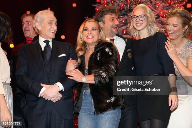 Jose Carreras, Anastacia, Jonas Kaufmann, Stefanie Heinzmann and Nina Eichinger during the 23th annual Jose Carreras Gala at Bavaria Filmstudios on...