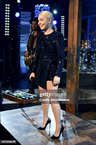 Singer-songwriter RaeLynn performs onstage during the Rare Country Awards on December 14, 2017 in Nashville, Tennessee.