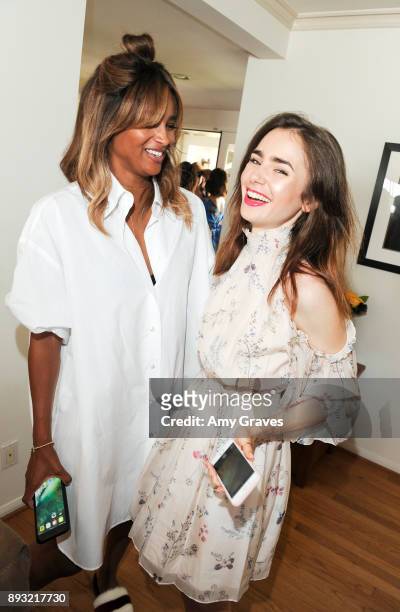 Lily Collins and Ciara Wilson attend the Jen Klein Day of Indulgence on August 13, 2017 in Los Angeles, California.