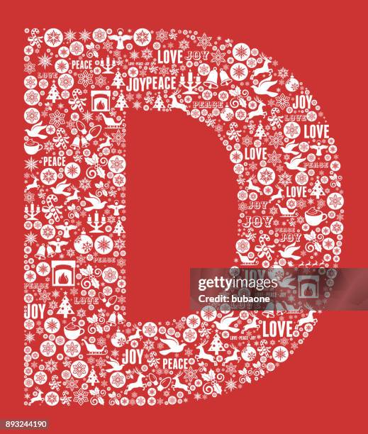 letter d chrismas holiday celebration vector icon pattern - cocoa pattern stock illustrations