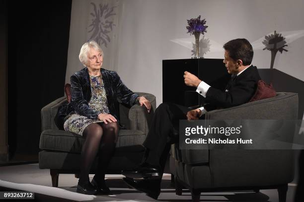 Baroness Onora O'Neil of Bengarve speaks with Fareed Zakaria onstage during the Berggruen Prize Gala at the New York Public Library on December 14,...