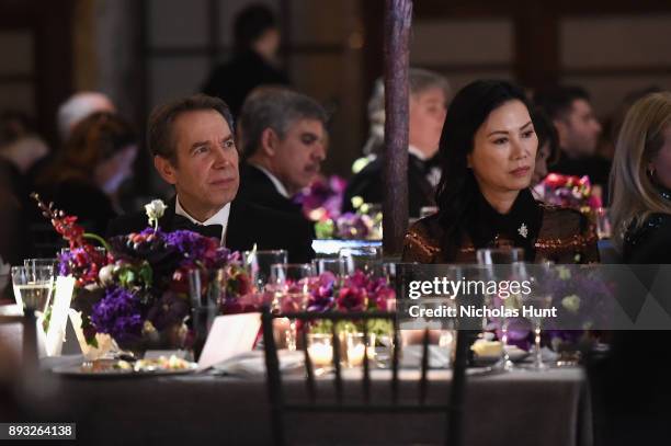 Jeff Koons and Wendi Deng attend the Berggruen Prize Gala at the New York Public Library on December 14, 2017 in New York City.