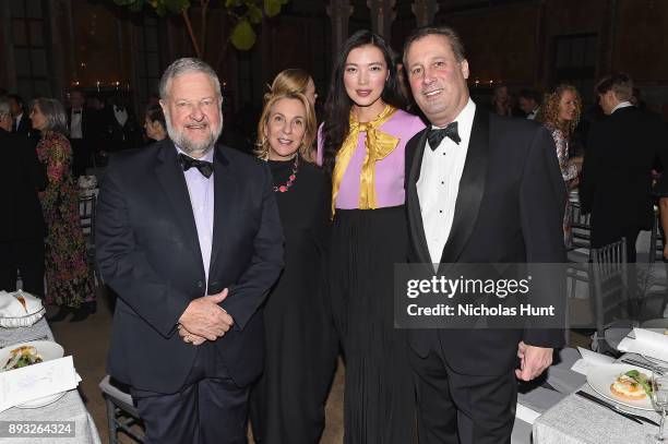 David Rockefeller Jr., Susan Cohn Rockefeller, and Tony Marx attends the Berggruen Prize Gala at the New York Public Library on December 14, 2017 in...
