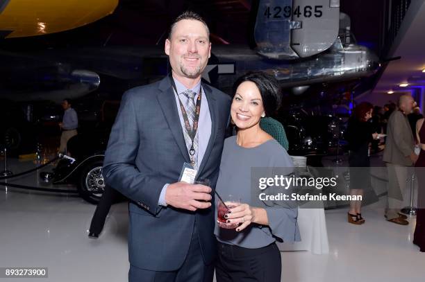 Scott Weber and Jody Weber attend Elite Aerospace Group's 4th Annual Aerospace & Defense Symposium at Lyon Air Museum on December 14, 2017 in Santa...