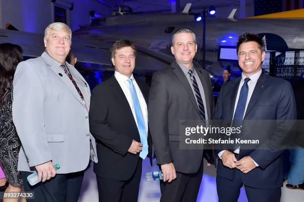 Guests attend Elite Aerospace Group's 4th Annual Aerospace & Defense Symposium at Lyon Air Museum on December 14, 2017 in Santa Ana, California.